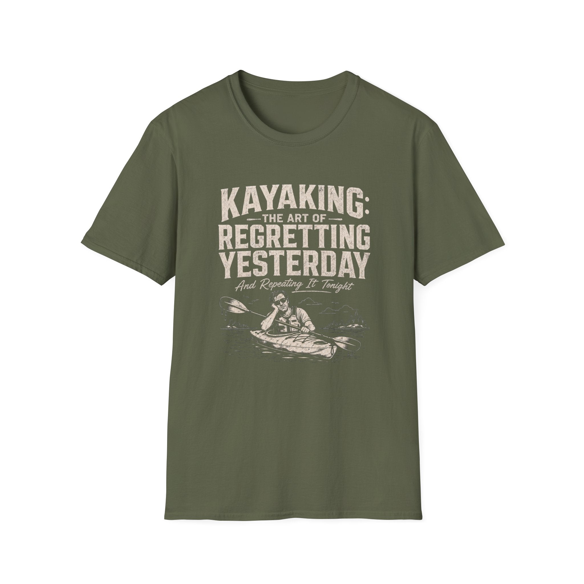 Kayaking Regretting Yesterday Graphic T-Shirt