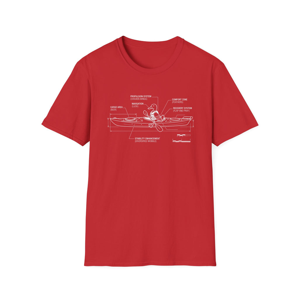 Duck Kayak Schematic Graphic T-Shirt