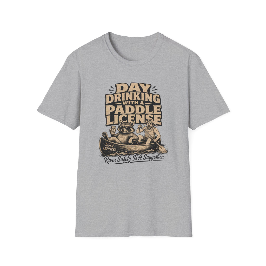 Day Drinking With a Paddle License Graphic T-Shirt