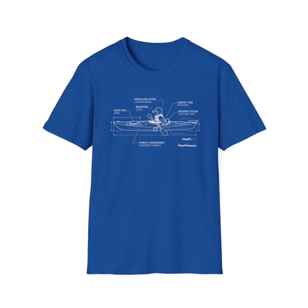 Duck Kayak Schematic Graphic T-Shirt