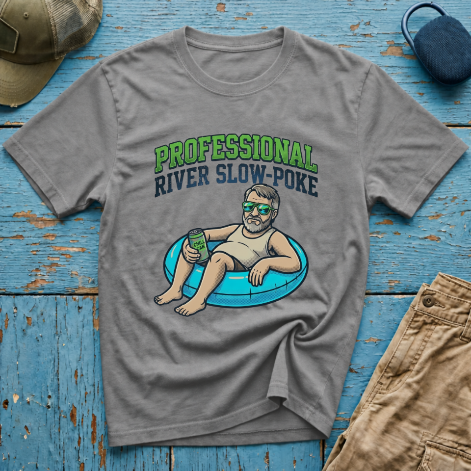 Professional River Slow Poke Old Dude Graphic T-Shirt