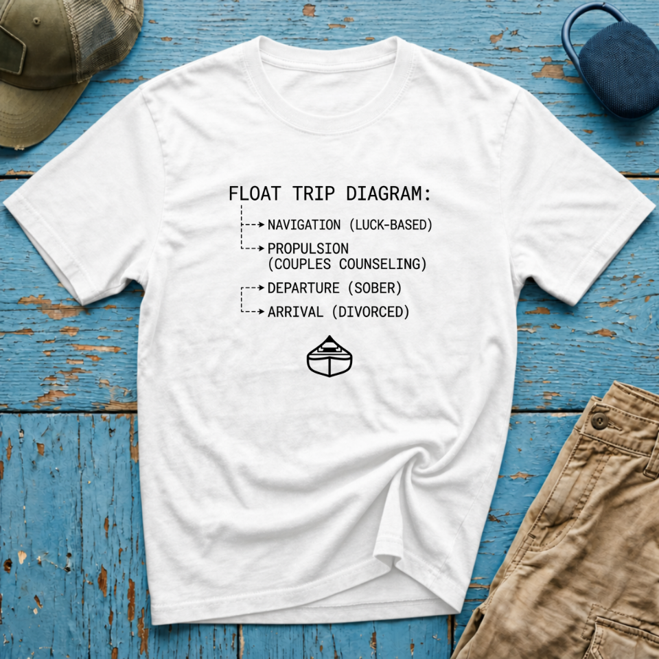 Float Trip Diagram Graphic T-Shirt